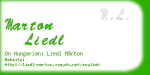 marton liedl business card