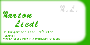 marton liedl business card